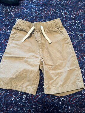 The Children's Place Boys Khaki Shorts Tan Elastic Waist Size 4T